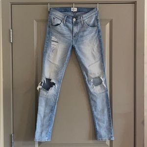 Hudson destroyed denim